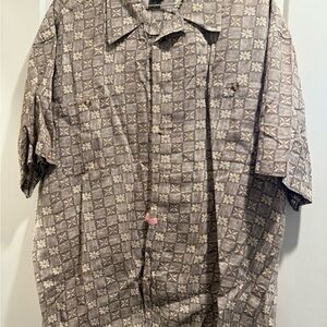 Men's Brown‎ Patterned Shirt